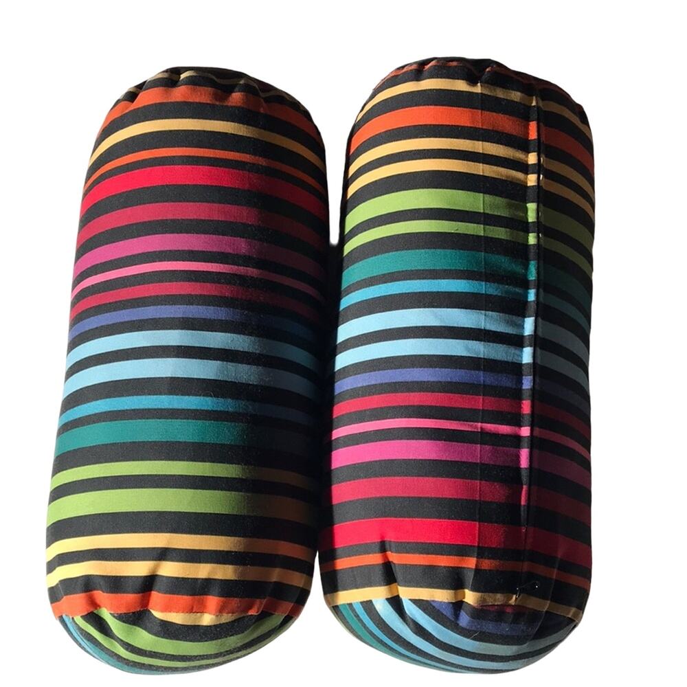 Ling's Designs Colorful Round BolsterPillows. OS